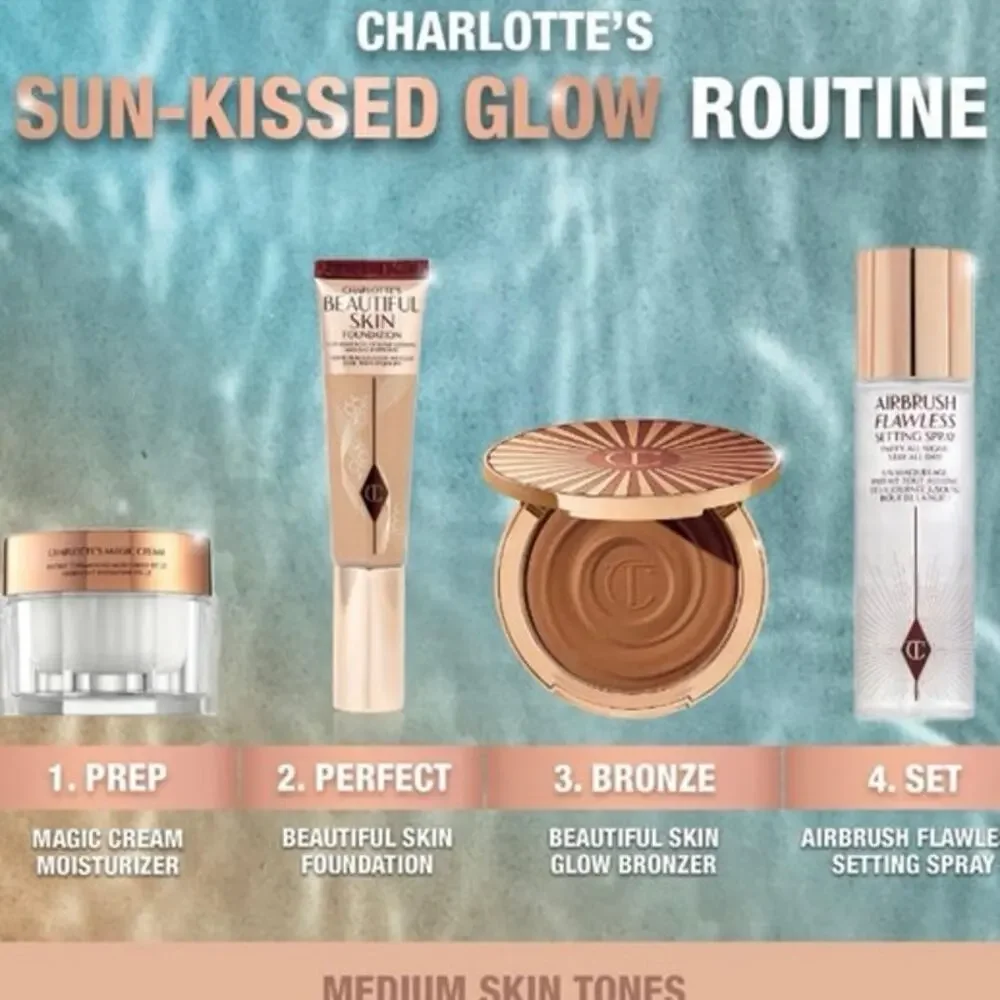 Charlotte Tilbury Beautiful Skin Sun-Kissed Glow Cream‎ Bronzer Medium NEW~NIB